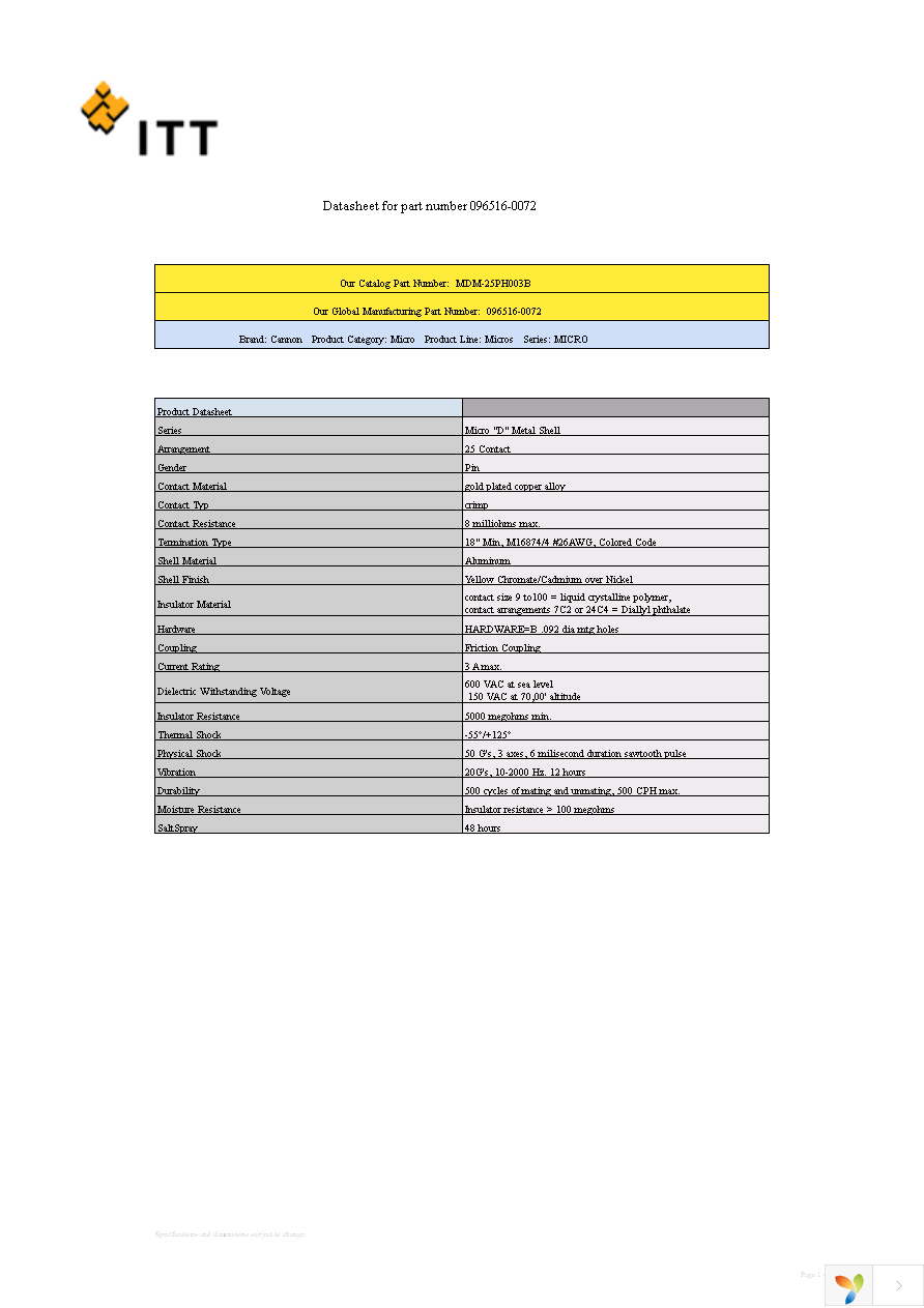 MDM-25PH003B Page 1