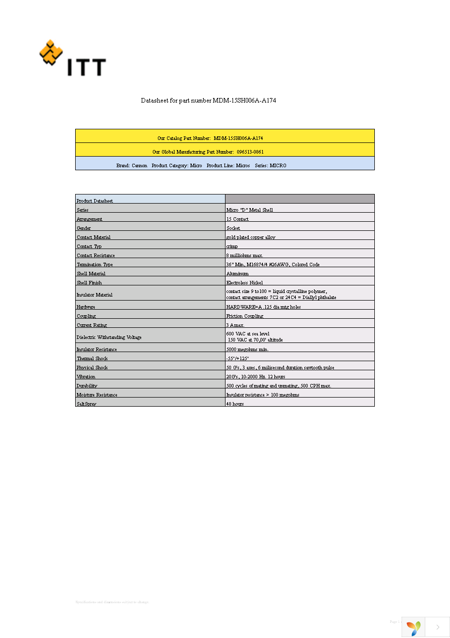 MDM-15SH006A-A174 Page 1