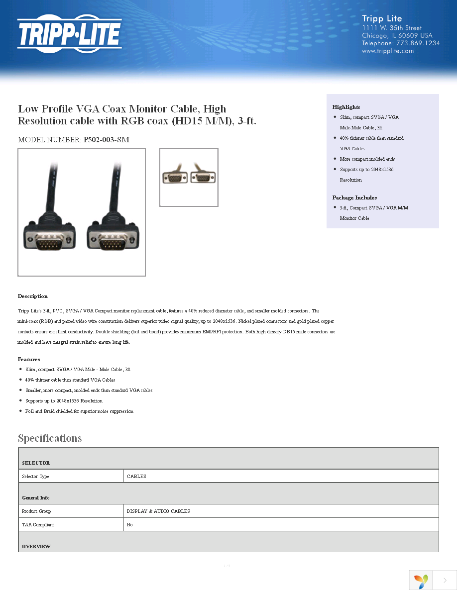 P502-003-SM Page 1