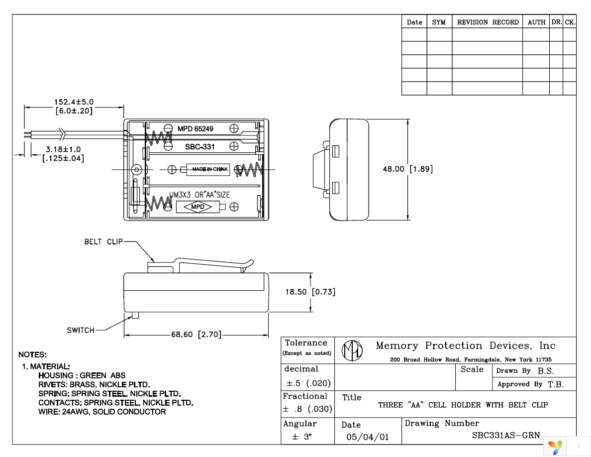 SBC331AS-GRN Page 1