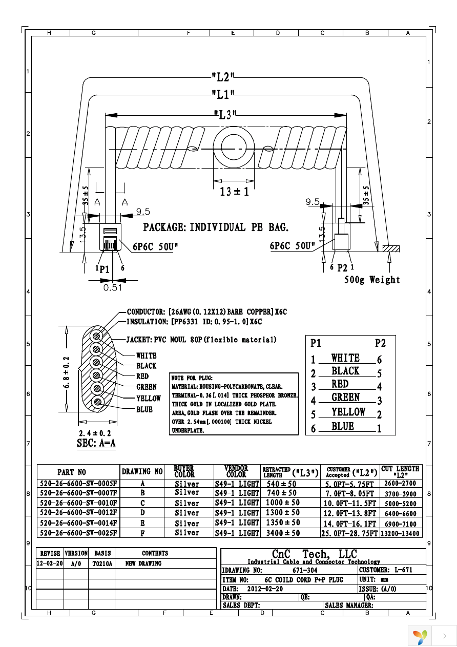 520-26-6600-SV-0012F Page 1