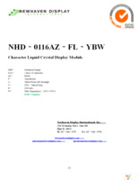 NHD-0116AZ-FL-YBW Page 1