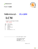 NHD-0116AZ-FL-GBW Page 1
