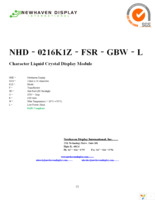 NHD-0216K1Z-FSR-GBW-L Page 1