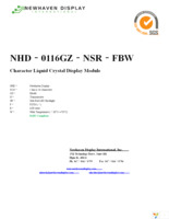 NHD-0116GZ-NSR-FBW Page 1