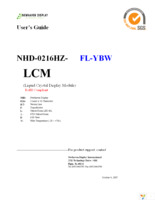 NHD-0216HZ-FL-YBW Page 1