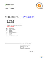 NHD-0220FZ-SYG-GBW Page 1