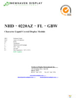 NHD-0220AZ-FL-GBW Page 1