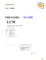 NHD-0220BZ-FL-YBW Page 1