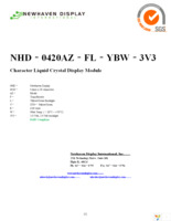 NHD-0420AZ-FL-YBW-3V Page 1