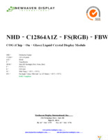 NHD-C12864A1Z-FS(RGB)-FBW-HT1 Page 1