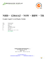 NHD-12864AZ-NSW-BBW-TR Page 1